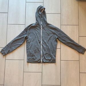 Vince - Gray Waffle Zip Up Sweater